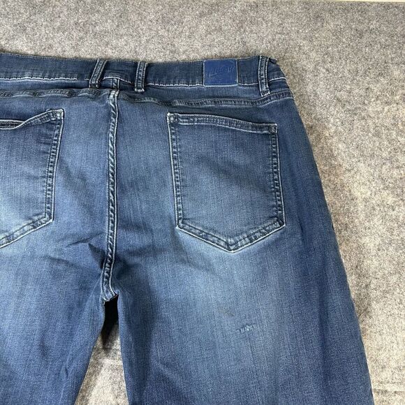 Mugsy Fultons Jeans Mens 40x32 (Fits 36x32) Blue Stretch Denim Straight Flawed - Picture 15 of 15